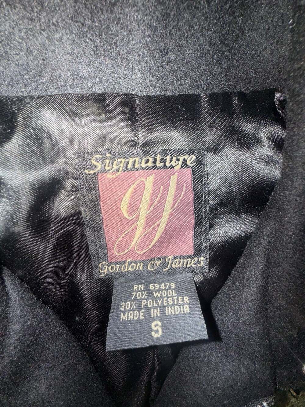 Gordon & James Western Embroidered Wool Jacket Women’s S Black Cowgirl Y2K - Picture 4 of 9